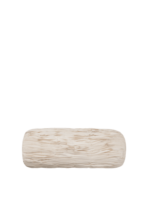ferm LIVING Falda Smocked Bolster Cushion – Undyed