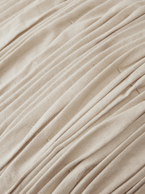 ferm LIVING Falda Smocked Bolster Cushion – Undyed