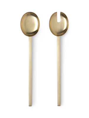 ferm LIVING Fein Salad Servers – Brass