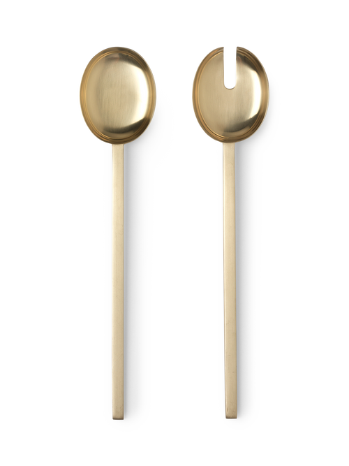 ferm LIVING Fein Salad Servers – Brass