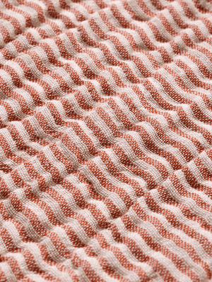 ferm LIVING Fino Bedspread – Terracotta / Off-white