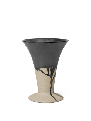 ferm LIVING Flores Vase – Sand / Black