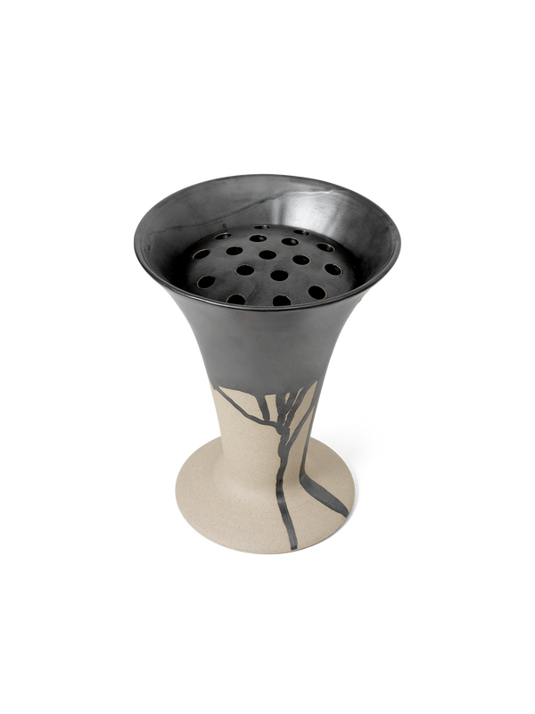 ferm LIVING Flores Vase – Sand / Black
