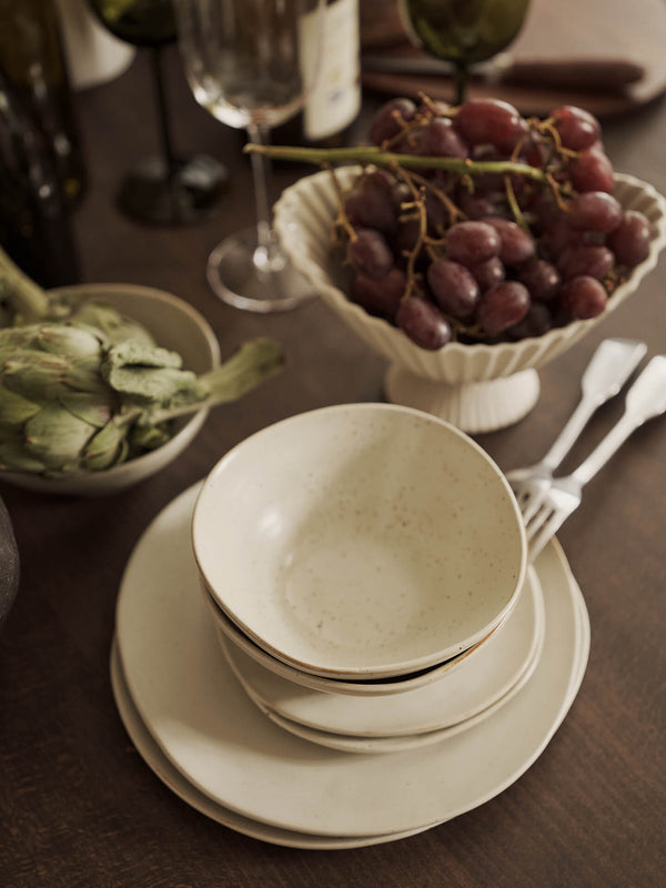 ferm LIVING Flow Bowl Medium – Off-white Speckle