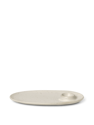 ferm LIVING Flow Breakfast Plate – Off-white Speckle