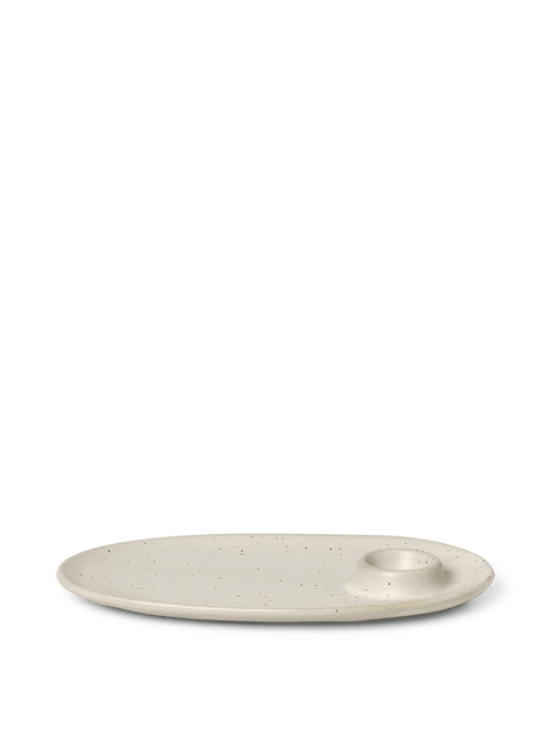 ferm LIVING Flow Breakfast Plate – Off-white Speckle