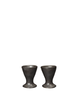 ferm LIVING Flow Egg Cups – Set of 2 – Black