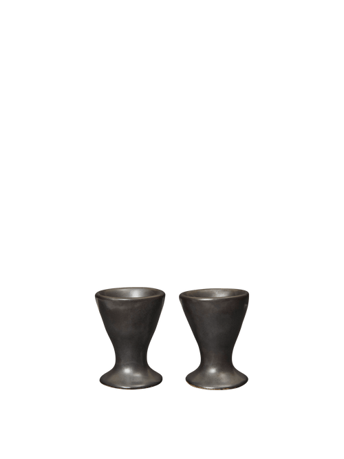 ferm LIVING Flow Egg Cups – Set of 2 – Black