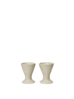 ferm LIVING Flow Egg Cups – Set of 2 – Off-white Speckle