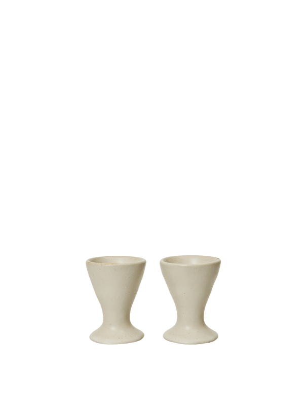 ferm LIVING Flow Egg Cups – Set of 2 – Off-white Speckle