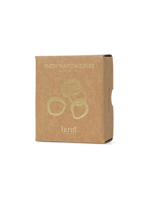 ferm LIVING Flow Napkin Rings – Set of 4 – Brass