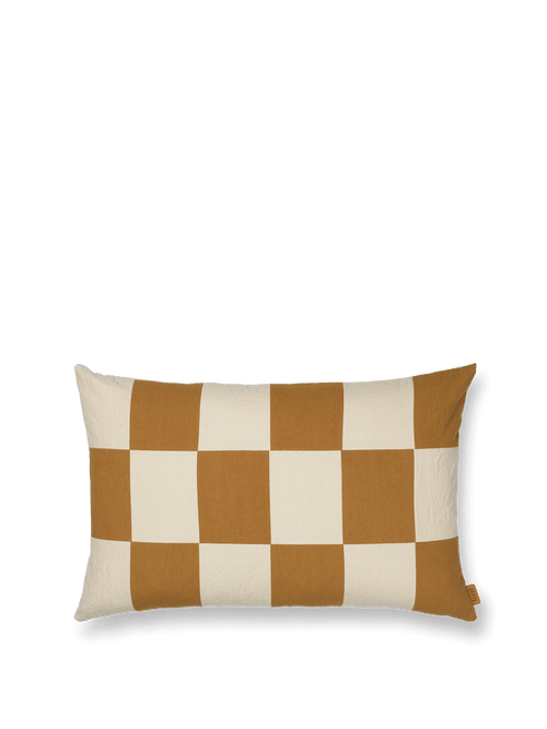 ferm LIVING Fold Patchwork Cushion – Sugar Kelp / Undyed