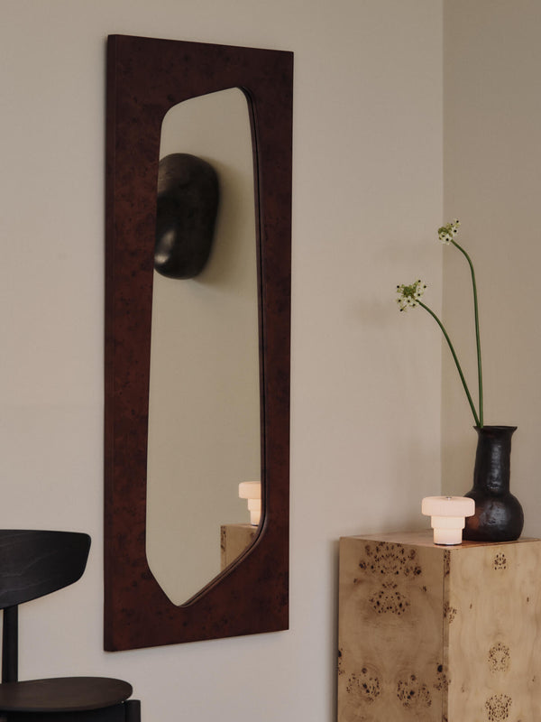 ferm LIVING Folia Mirror H135 cm – Dark Stained Burl
