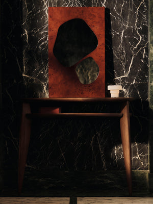 ferm LIVING Folia Mirror H82 cm – Dark Stained Burl