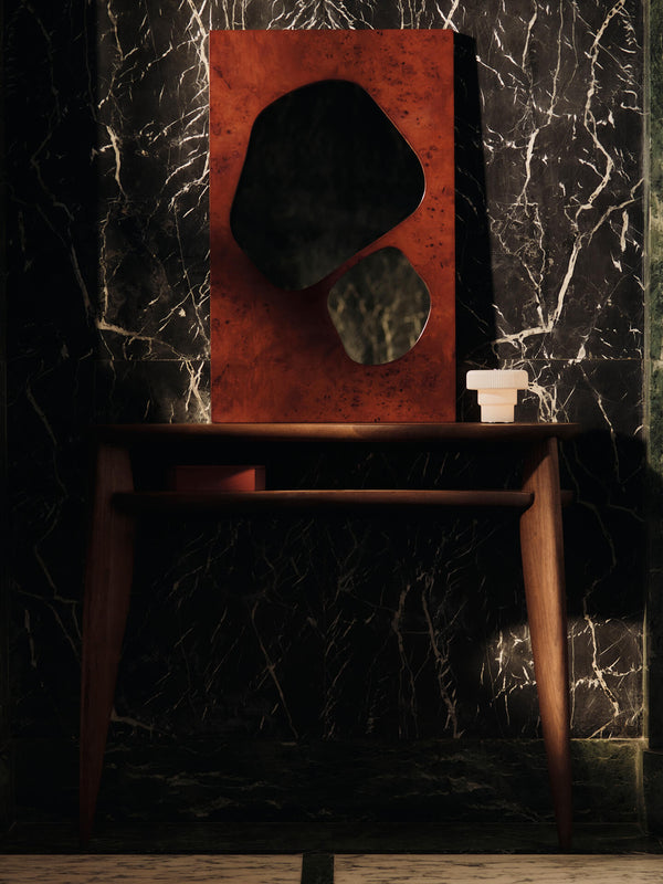 ferm LIVING Folia Mirror H82 cm – Dark Stained Burl