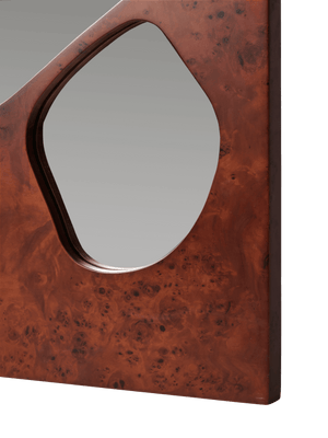 ferm LIVING Folia Mirror H82 cm – Dark Stained Burl