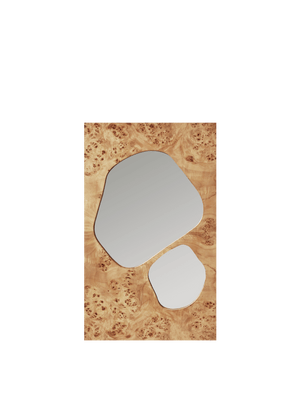 ferm LIVING Folia Mirror H82 cm – Natural Burl