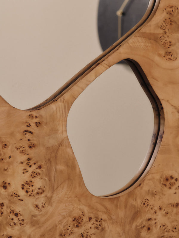 ferm LIVING Folia Mirror H82 cm – Natural Burl