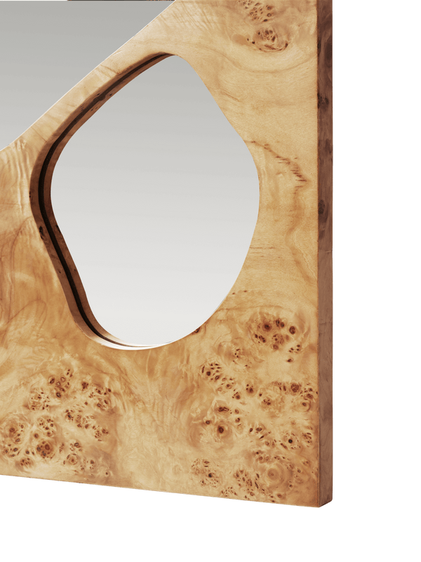 ferm LIVING Folia Mirror H82 cm – Natural Burl
