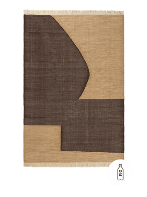 ferm LIVING Forene Rug 140 x 200 cm – Tan / Chocolate