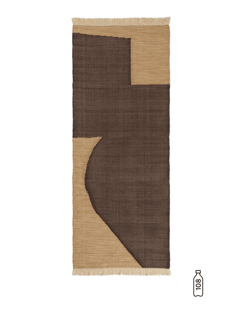 ferm LIVING Forene Runner 80 x 200 cm – Tan / Chocolate