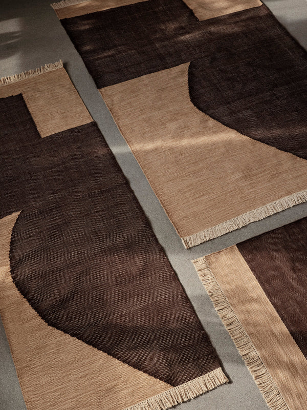 ferm LIVING Forene Runner 80 x 200 cm – Tan / Chocolate