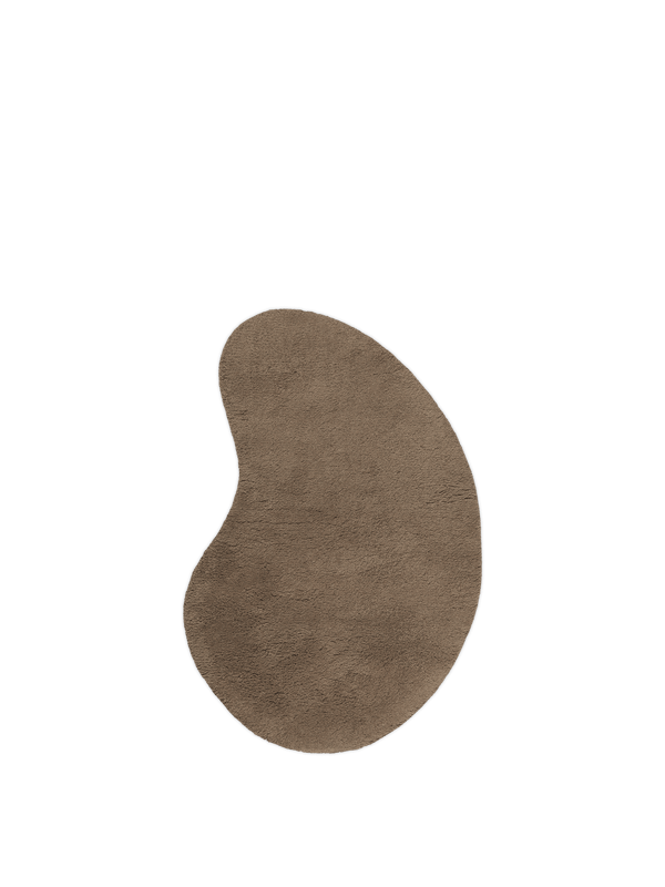ferm LIVING Forma Wool Rug Small 103 x 155 cm – Ash Brown