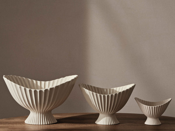 ferm LIVING Fountain Bowl 28 cm – Off-White