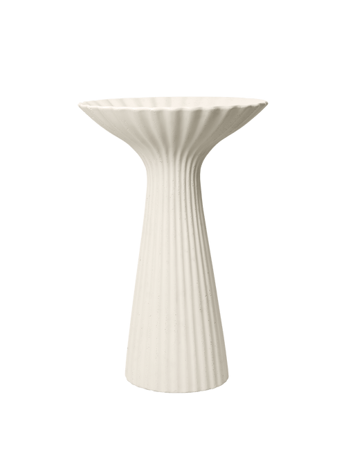 ferm LIVING Fountain Pedestal Bowl – Ivory