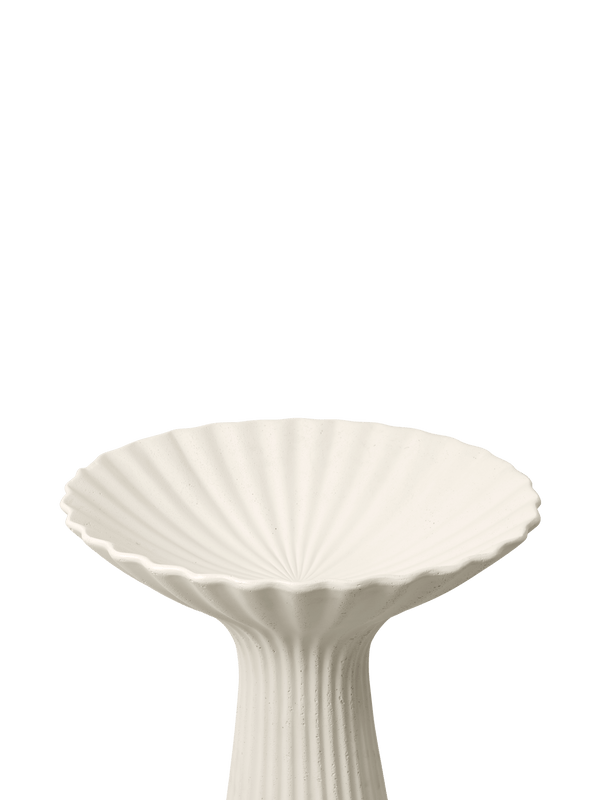 ferm LIVING Fountain Pedestal Bowl – Ivory