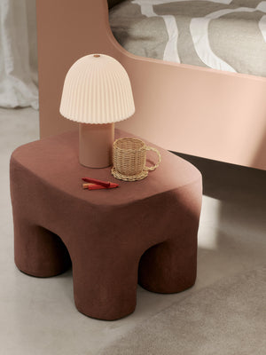 ferm LIVING Frill Portable Lamp – Rose / White