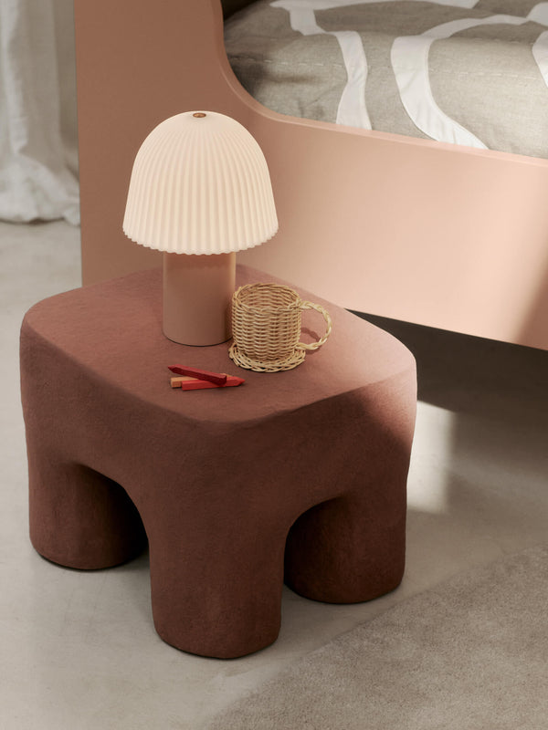 ferm LIVING Frill Portable Lamp – Rose / White