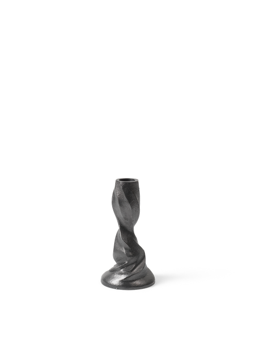 ferm LIVING Gale Candle Holder H13 cm – Blackened Aluminium
