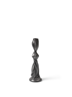 ferm LIVING Gale Candle Holder H25 cm – Blackened Aluminium