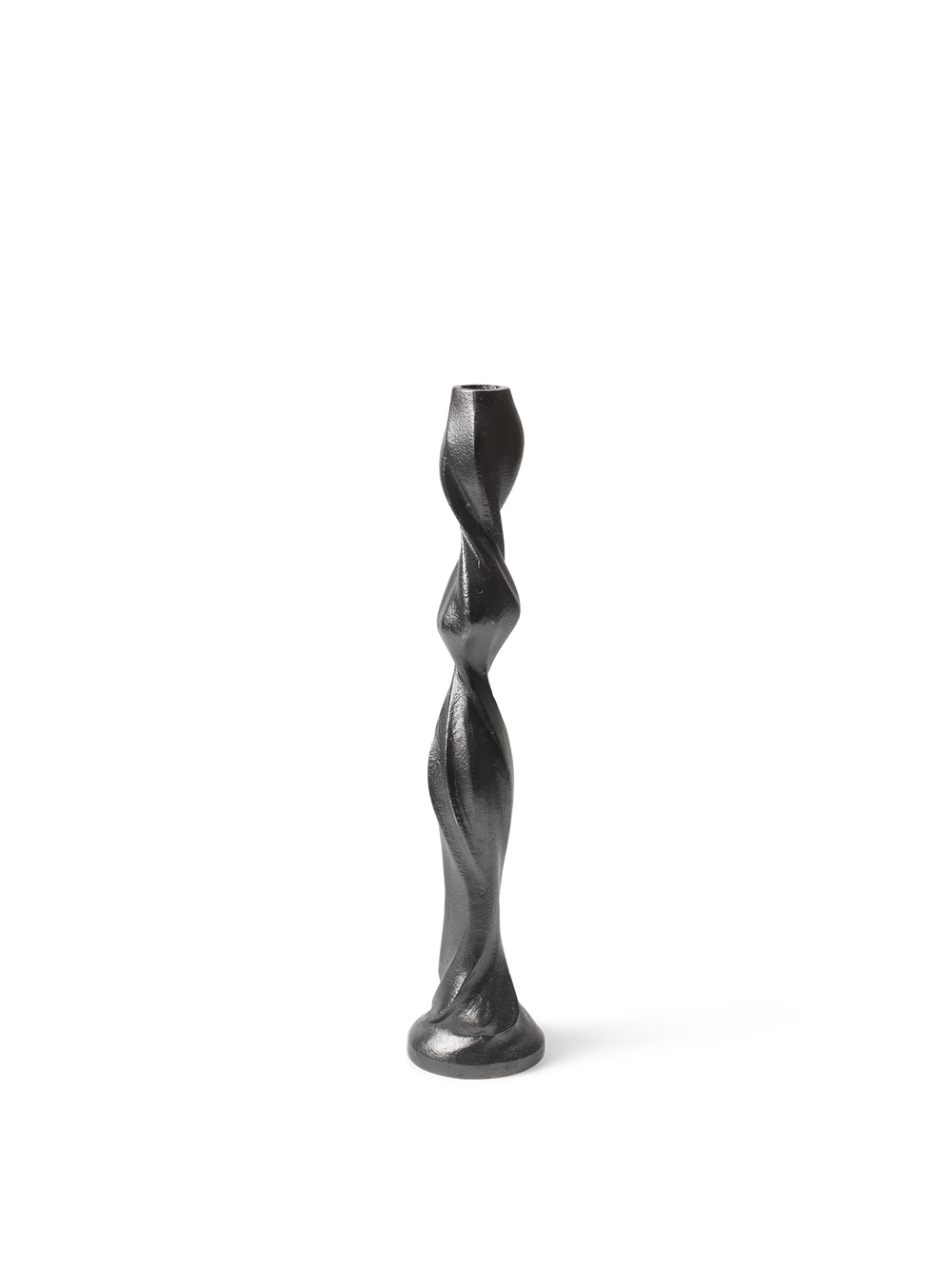 ferm LIVING Gale Candle Holder H38 cm – Blackened Aluminium