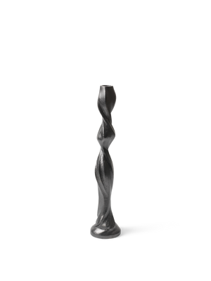 ferm LIVING Gale Candle Holder H38 cm – Blackened Aluminium