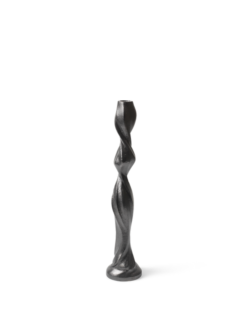 ferm LIVING Gale Candle Holder H38 cm – Blackened Aluminium