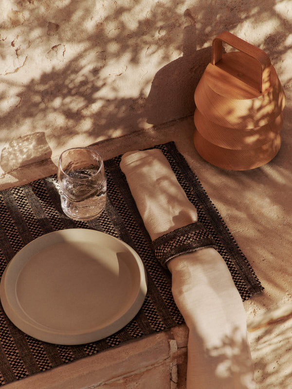 ferm LIVING Gather Napkin Rings – Set of 2 – Black / Natural