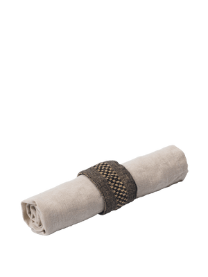 ferm LIVING Gather Napkin Rings – Set of 2 – Black / Natural