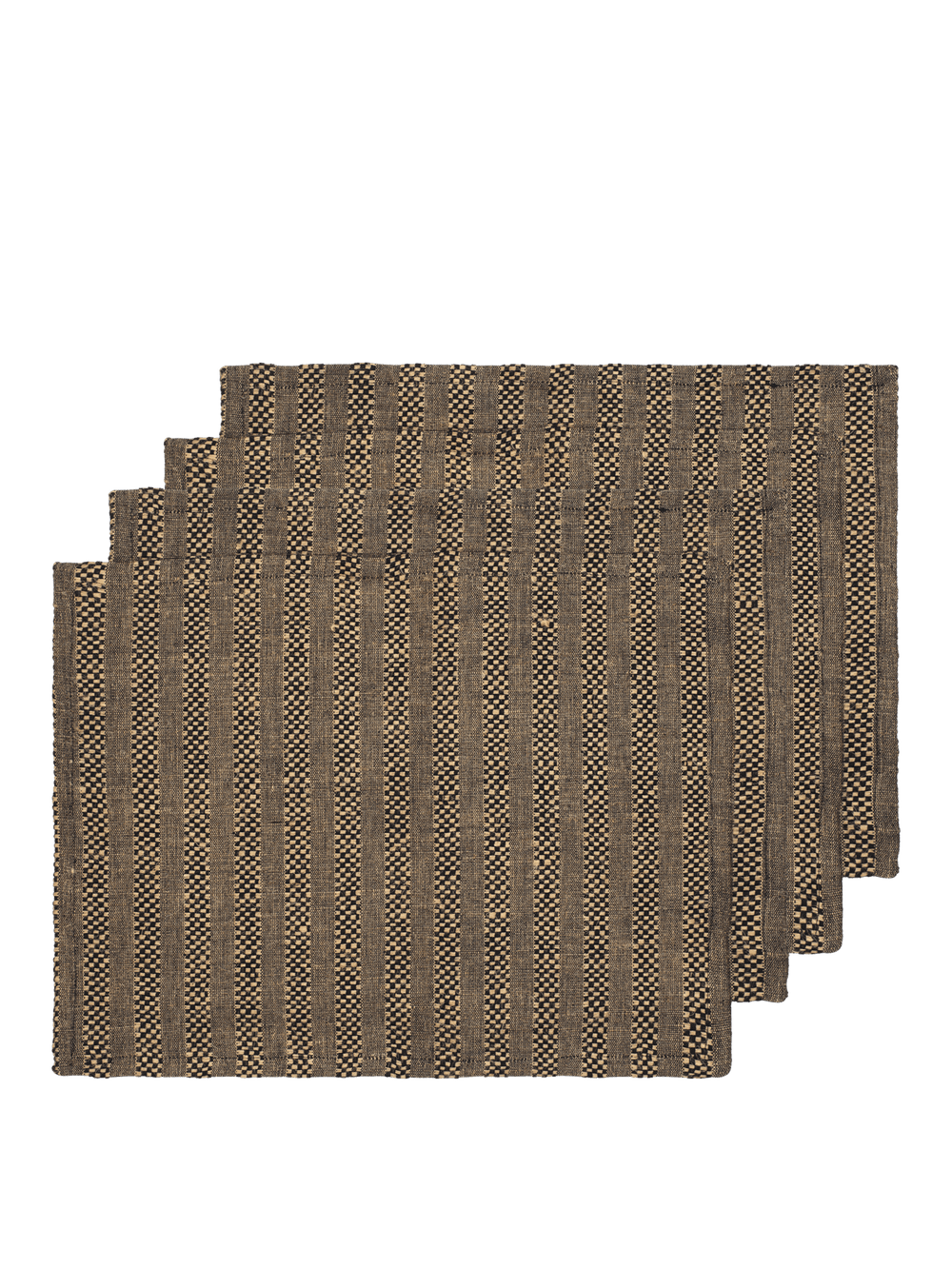 ferm LIVING Gather Placemats – Set of 4 – Black / Natural