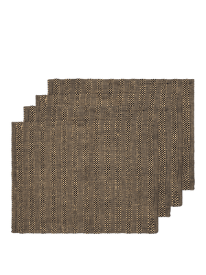 ferm LIVING Gather Placemats – Set of 4 – Black / Natural