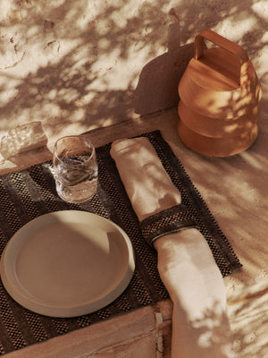 ferm LIVING Gather Placemats – Set of 4 – Black / Natural