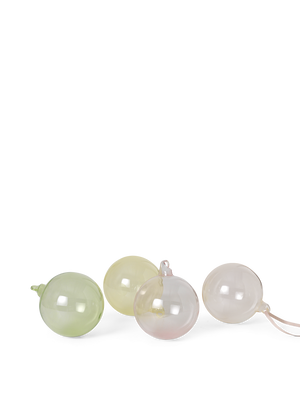 ferm LIVING Glass Baubles Large – Set of 4 – Mixed Light