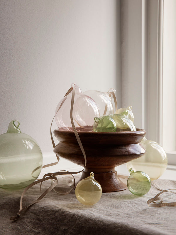 ferm LIVING Glass Baubles Large – Set of 4 – Mixed Light
