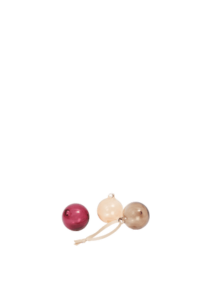 ferm LIVING Glass Baubles Small – Set of 3 – Roseate Translucent