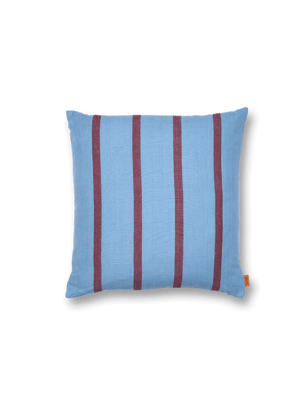 ferm LIVING Grand Cushion Cover – Faded Blue / Burgundy