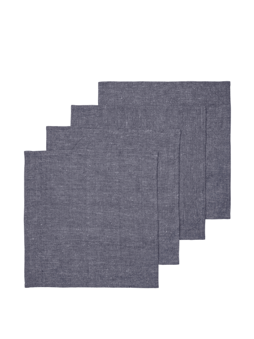 ferm LIVING Hale Napkins – Set of 4 – Indigo Blue