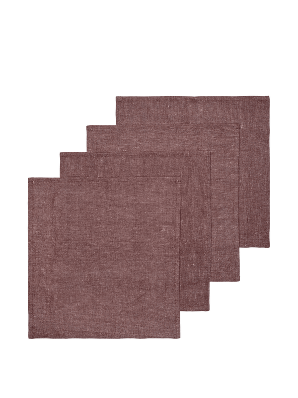 ferm LIVING Hale Napkins – Set of 4 – Chestnut