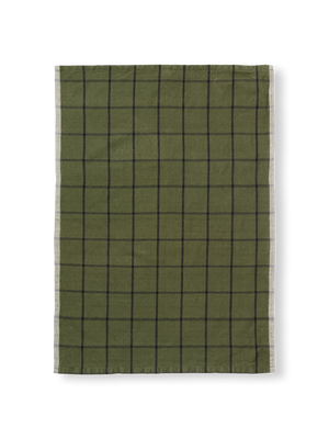 ferm LIVING Hale Tea Towel – Green / Black