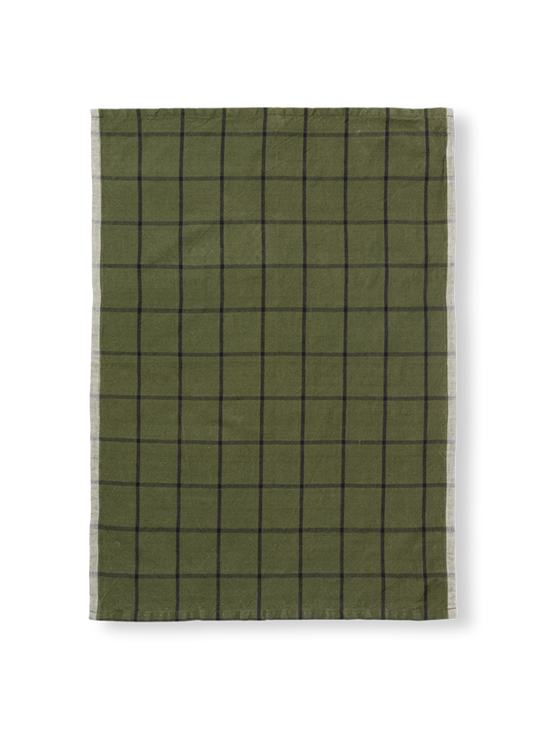 ferm LIVING Hale Tea Towel – Green / Black